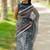 women's floral print kota doria saree -blue
