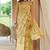 women's floral print chiffon saree -yellow
