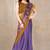 women's solid/madhibani print chiffon saree -purple