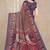 women's solid/madhibani print chiffon saree -rose