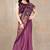 women's solid/madhibani print chiffon saree -magenta