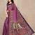 women's solid/madhibani print chiffon saree -magenta