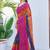 women's badhani print georgette saree -pink