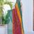 women's badhani print georgette saree -green