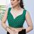 women's badhani print georgette saree -green