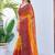 women's badhani print georgette saree -orange