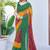 women's badhani print georgette saree -green