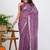 women's floral print georgette saree -lavender