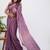 women's floral print georgette saree -lavender