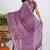 women's floral print georgette saree -lavender