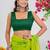 women's floral print georgette saree -yellow