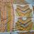 Orange chinon silk blendsaree with mirror work