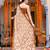 women's floral print chiffon saree -beige