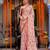 women's floral print chiffon saree -orange