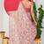 women's floral print chiffon saree -pink