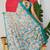 women's floral print chiffon saree -blue