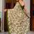 women's floral print chiffon saree -green