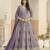 LAVENDER COLOR ZARI WORK GEORGETTE SEMI STICHED DESIGN GOWN 