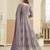 LAVENDER COLOR ZARI WORK GEORGETTE SEMI STICHED DESIGN GOWN 