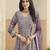 LAVENDER COLOR ZARI WORK GEORGETTE SEMI STICHED DESIGN GOWN 