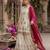 Chinon white and crimson salwar set