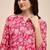 Printed  v neck top with trousers co ords set