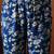 Blue floral printed shirt collar tunic with trousers