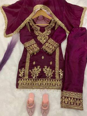  kids heavy embroidery with coding & sequence kurta set 4