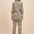 Floral printed shirt collar tunic with trousers