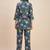 Floral printed cotton tunic & trousers set