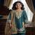 Trendy stylish kids wear heavy embroidery sequence work kurta set