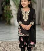New kids collection trendy stylish kids wear heavy embroidery sequence work kurta set