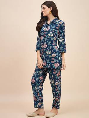 Printed shirt with trousers co ords 4