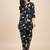 Printed v neck tunic with trousers
