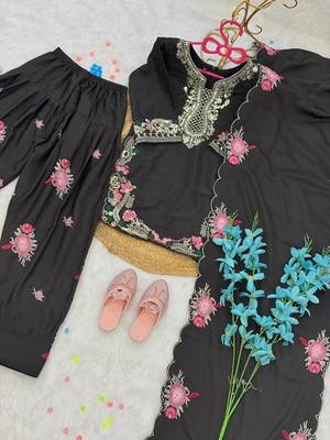  kids collection  kids wear heavy embroidery sequence work kurta set 4