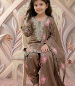New kids collection trendy stylish kids wear heavy embroidery sequence work kurta set