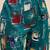 Turquoise printed tunic & trousers co ord