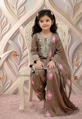  kids collection  kids wear heavy embroidery sequence work kurta set 2