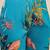 Blue floral printed notch neck tunic & trousers