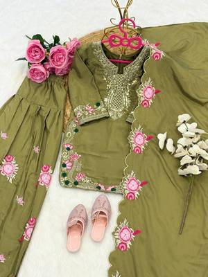  kids collection  kids wear heavy embroidery sequence work kurta set 4