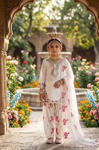 New kids collection trendy stylish kids wear heavy embroidery sequence work kurta set