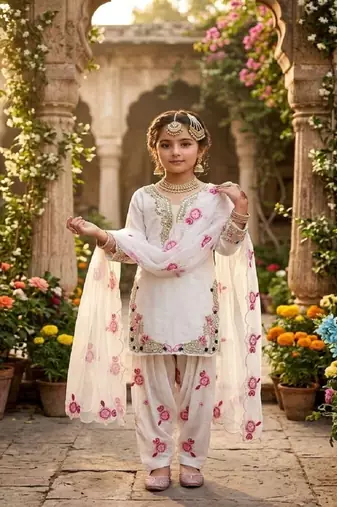  kids collection  kids wear heavy embroidery sequence work kurta set