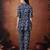 printed v neck tunic & trousers co ords