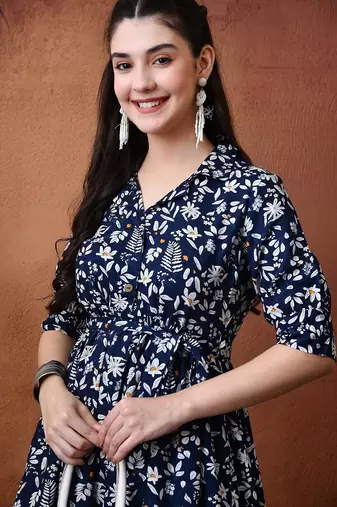 printed v neck tunic & trousers co ords