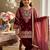 Trendy kids wedding wear heavy embroidery coding sequence work kurta set