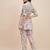 White & pink printed tunic & trousers co ord