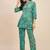 Printed round neck tunic & trousers co ords