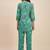 Printed round neck tunic & trousers co ords