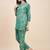 Printed round neck tunic & trousers co ords