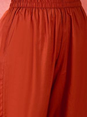Orange v neck tunic with palazzo co ords 2